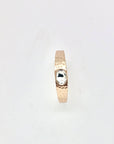 Bracelet Cuff Thick Oval Clear Glass Matte Gold Hinge