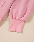 Waffle Knit Bishop Sleeve Side Split Top