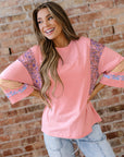 Selene Color Block Patchwork Long Sleeve Top