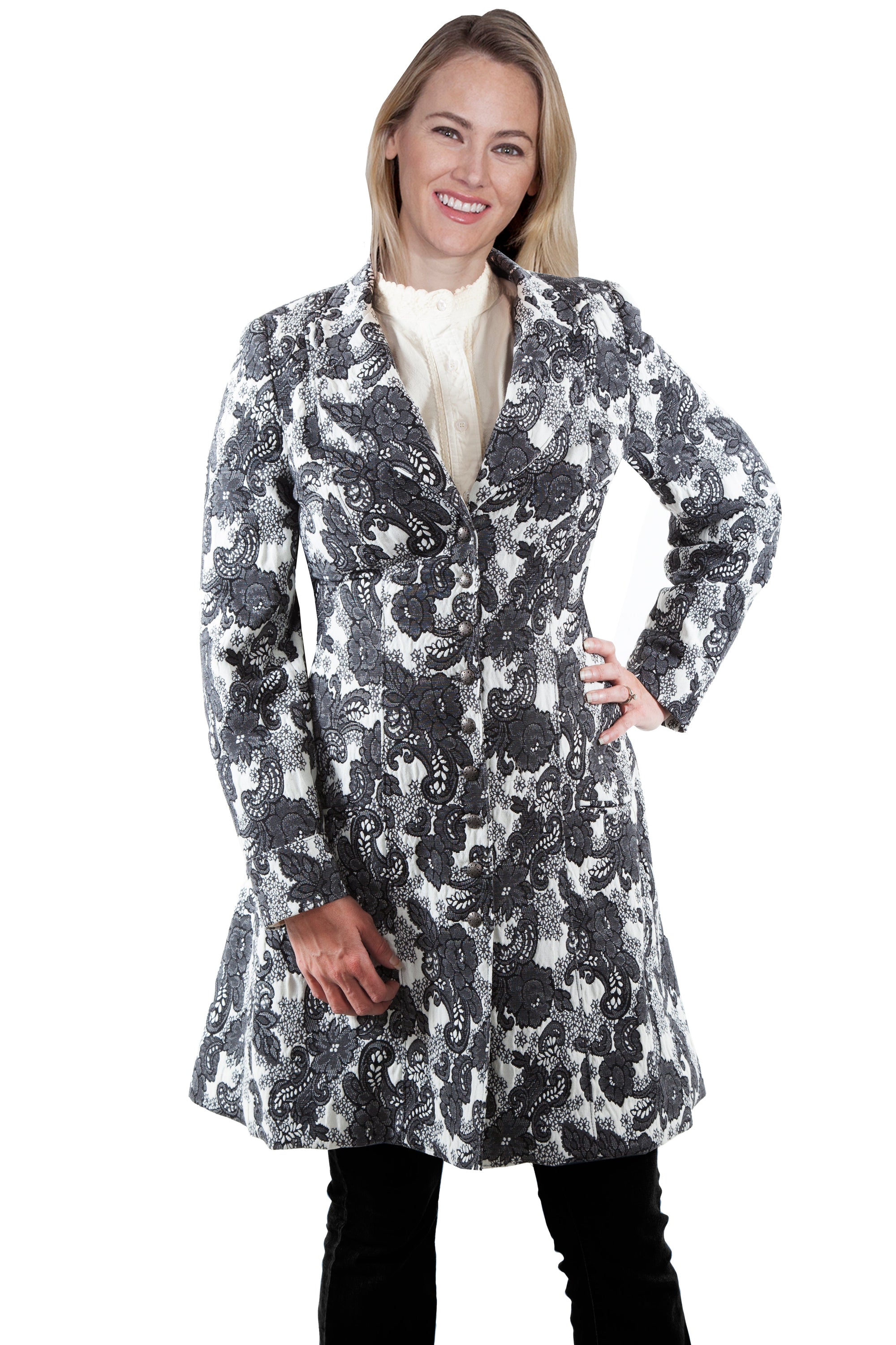 Damask Paisley Frock Coat - 721249