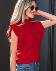 Alessia Ruffled Short Sleeve Sweater