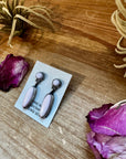Pink Conch Dangle Earrings – Sterling Silver – Native Made by Marcella James