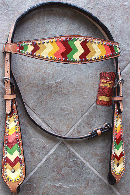 HILASON Western Horse Headstall Breast Collar Set Tack American Leather| Headstall Bridle for Horses Western | Horse Headstall Bridle | Western Headstalls Bridle for Horses