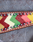 Hilason Western Horse Headstall Bridle American Leather Aztec Hand Paint