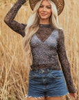 Amanda Sleeve Mesh top Long Sleeve Top