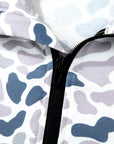 Plus Size Camo Quarter Zip Kangaroo Pocket Sweatshirt