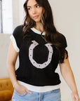 Evelynn Trim Short Sleeve Sweater
