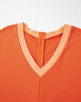 Colorblock Short Sleeve Patched Pocket Romper