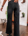 Victoria Wide Leg Pocketed High Waist Jeans