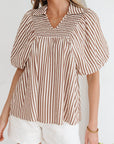 Lina Short Puff Sleeve Blouse