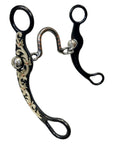 Pro Series 7" Black Steel Sheridan Flat Cheek with 5 1/2" Chain Port Bit