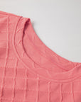 Checker Textured Tee and Drawstring Shorts