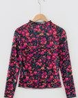 Leona Sleeve Mock top Long Sleeve Top