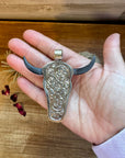 Big Antler longhorn with  turquoise pendant II