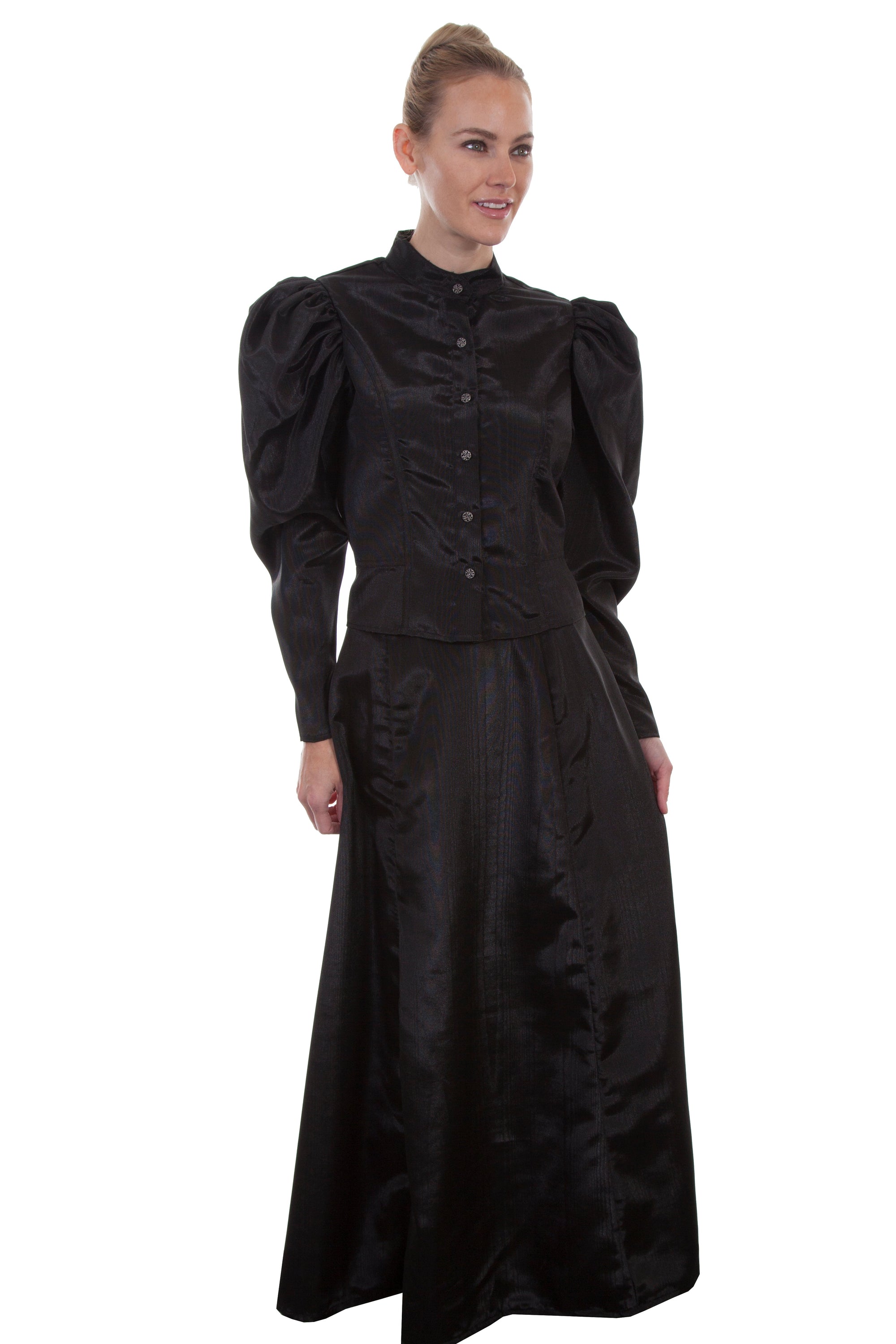 Moire Tie Back Blouse - 738809