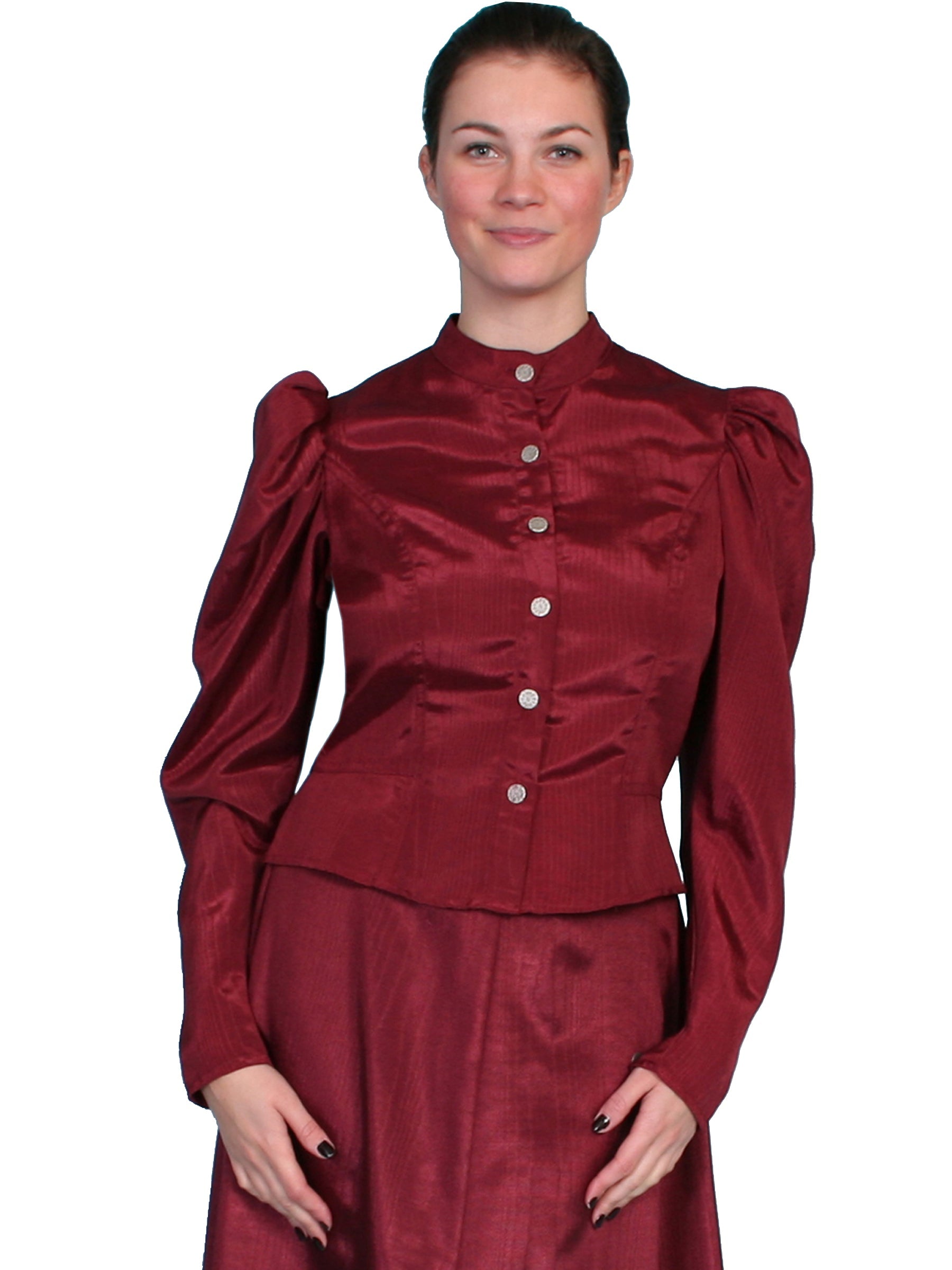 Moire Tie Back Blouse - 738809