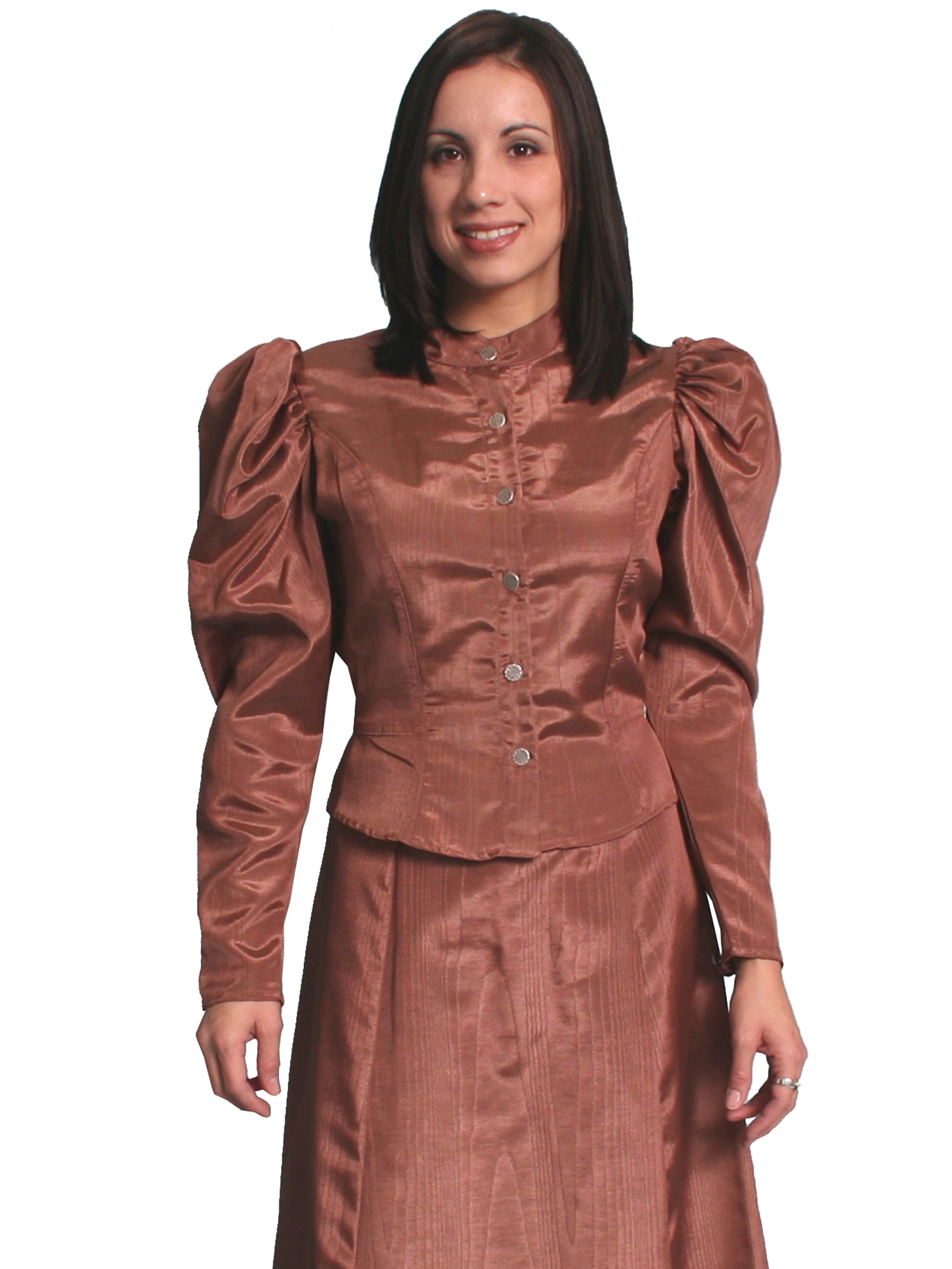 Moire Tie Back Blouse - 738809