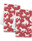 Red Rodeo Cowboy Set of 2 Dish Towels Made in America