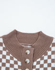 Mckinley Trim Checkerboard Knit Sweater