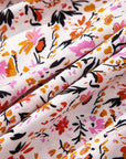 Boho Floral 3/4 Sleeve V‑Neck Maxi Dress