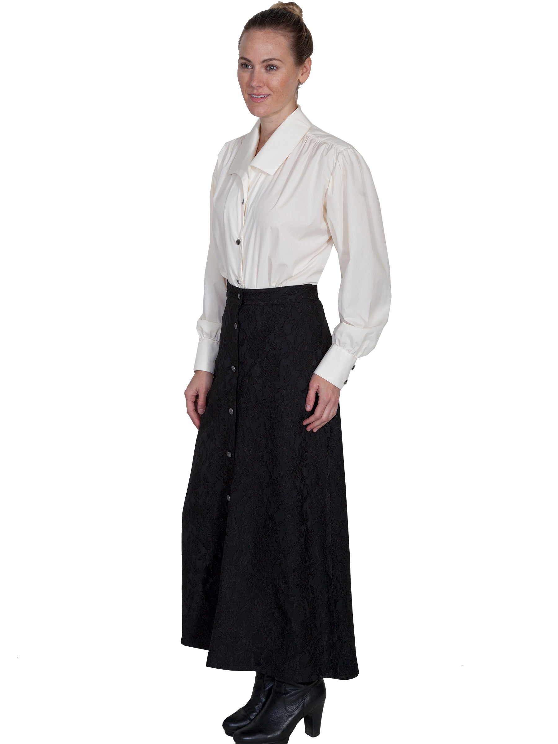 Button Front Skirt - 741496