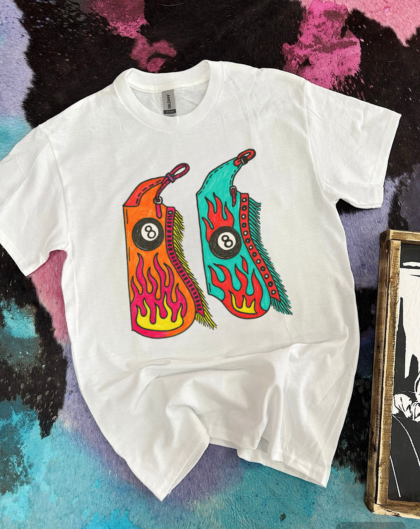 8 Ball Chaps TEE or CREWNECK