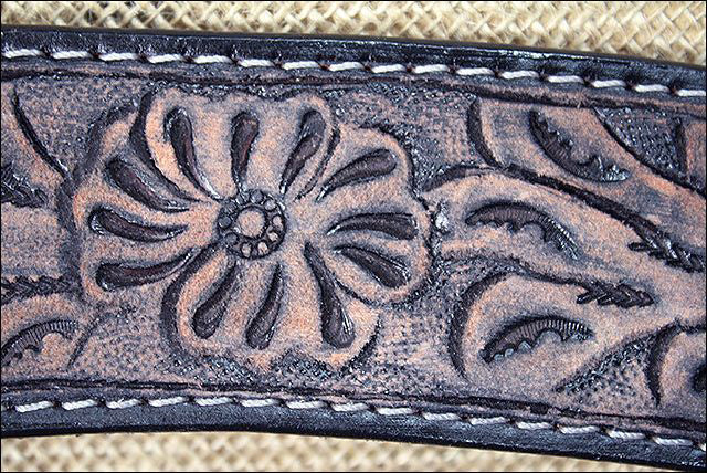 HILASON Western Horse Headstall &amp; Breast Collar Tack Genuine American Leather Floral Rough Out Black