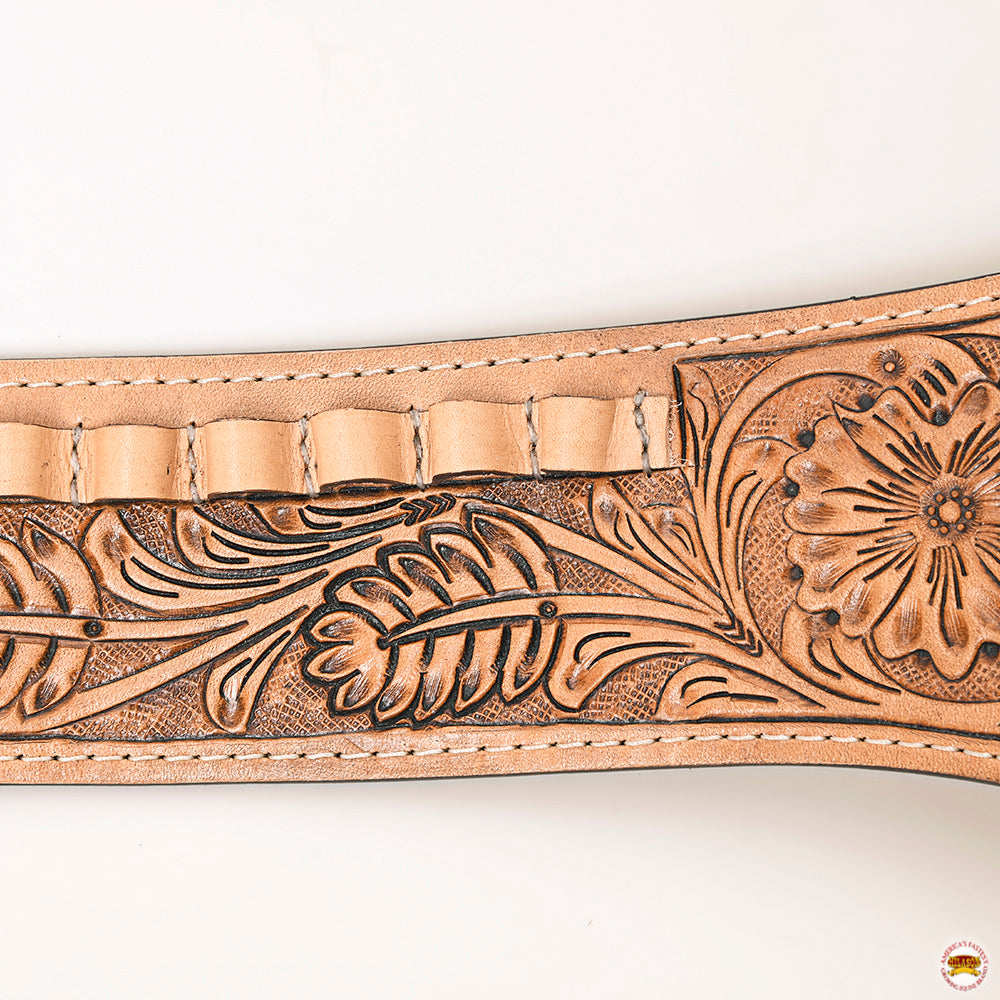 46 In Leather Gun Holster Hilason Western Right Hand Rig 44/45 Cal Cowboy