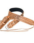 46 In Leather Gun Holster Hilason Western Right Hand Rig 44/45 Cal Cowboy