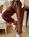 Amaris Elastic Waist Solid Pants