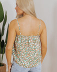 Kaiya Floral Spaghetti Strap Ruffle Summer Tank Top