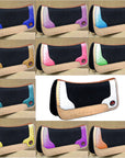 Western Wool Felt Horse Saddle Pad Alligator Print Leather 30 X 30