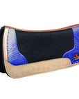 Western Wool Felt Horse Saddle Pad Alligator Print Leather 30 X 30