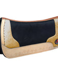 Western Wool Felt Horse Saddle Pad Alligator Print Leather 30 X 30