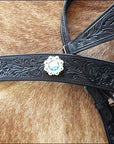 HILASON Western Horse Headstall Breast Collar Set Tack Genuine American Leather