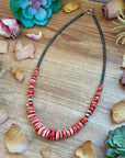 23” Red Spiny Graduated Necklace