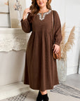 Hallie High Waist Midi PLUS Dress