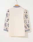 Micah Sleeve Contrast Patchwork Blouse