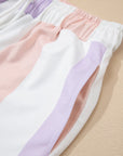Stripe Drawstring Waist Side Pocket Pants