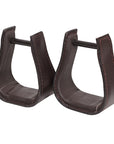 Hilason Western Saddle Dark Brown Leather Covered Horse Saddle Stirrups