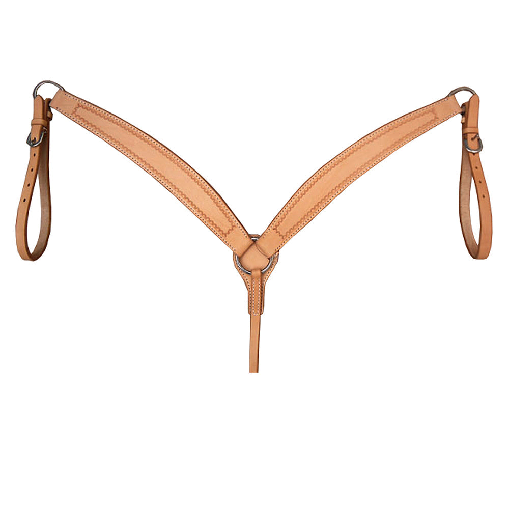 Hilason Western American Leather Horse Breast Collar Tan