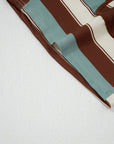 Stripe Polo Collar Tee and Patchwork Shorts Set