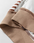 Zyla Contrast Stitching Oversize Sweatshirt