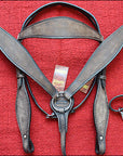 HILASON Western Horse Headstall Breast Collar Set Tack Genuine American Leather