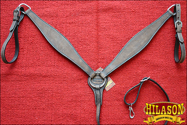 HILASON Western Horse Headstall Breast Collar Set Tack Genuine American Leather
