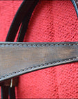 HILASON Western Horse Headstall Breast Collar Set Tack Genuine American Leather Plain Rough Out Dark Brown