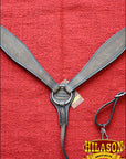 HILASON Western Horse Headstall Breast Collar Set Tack Genuine American Leather Plain Rough Out Dark Brown