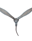 HILASON Western Horse Headstall Breast Collar Set Tack Genuine American Leather Plain Rough Out Dark Brown
