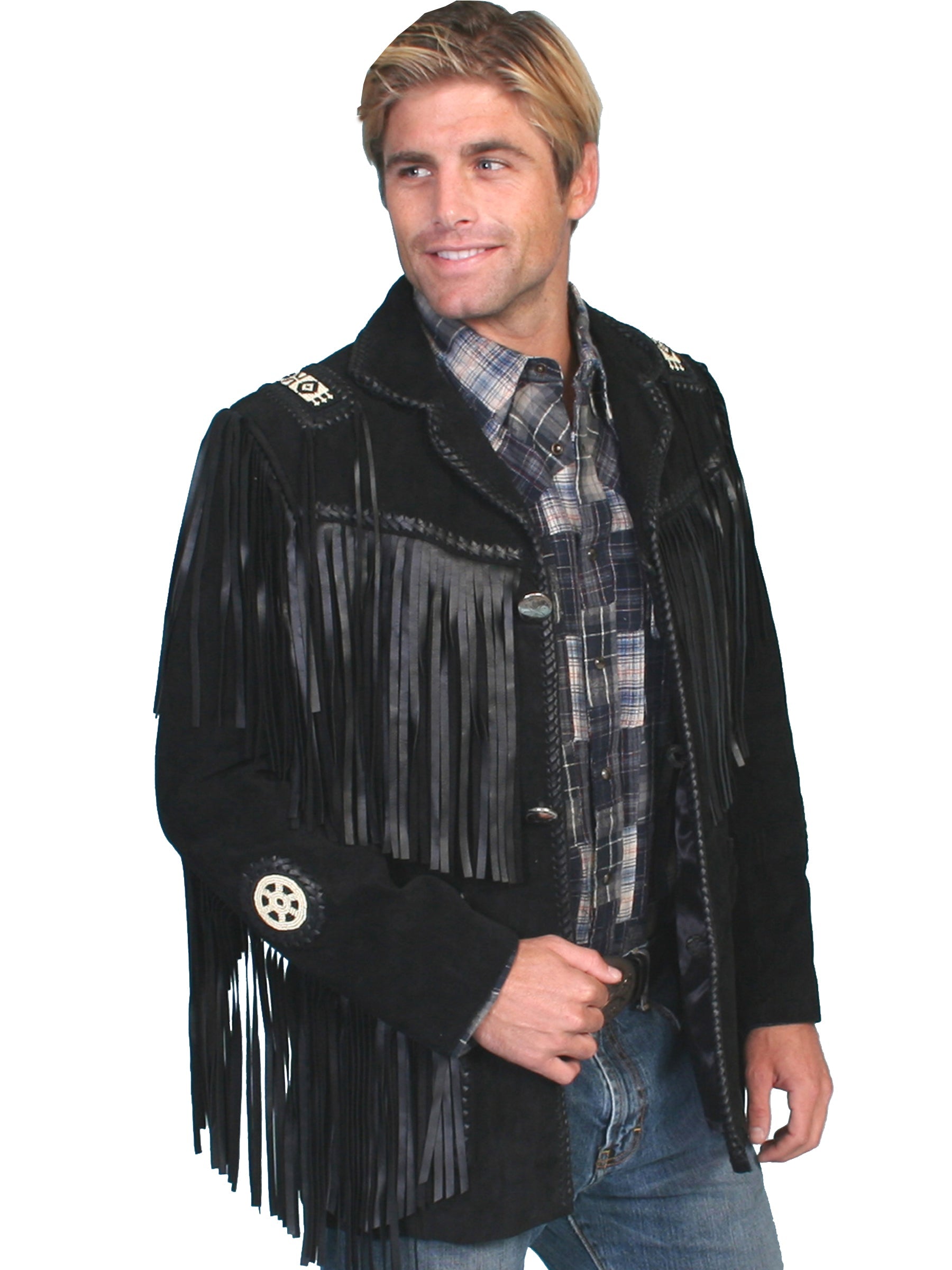 Hand Laced Bead Trim Coat - 758