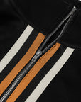 Stripe Patchwork Quarter-Zip Pullover and Pant Set